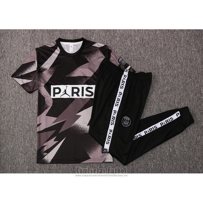 Chandal del Paris Saint-Germain Manga Corta 2020-2021 Negro y Gris
